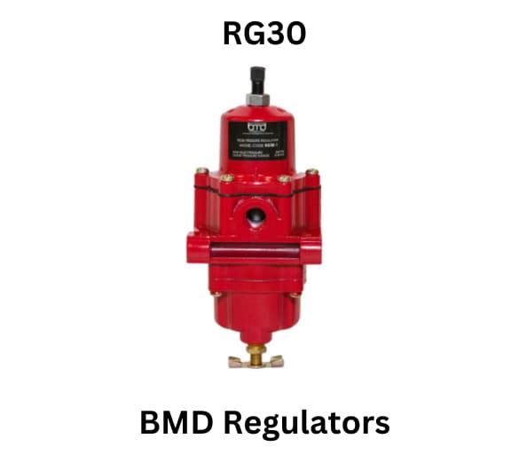 A selection of RG30 BMD Regulators in multiple sizes, highlighting their adaptability for diverse needs